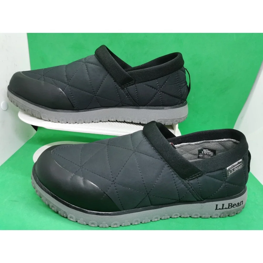LL Bean Ultralight PrimaLoft Slip-On Shoes Women's Size 9 M Black Waterproof